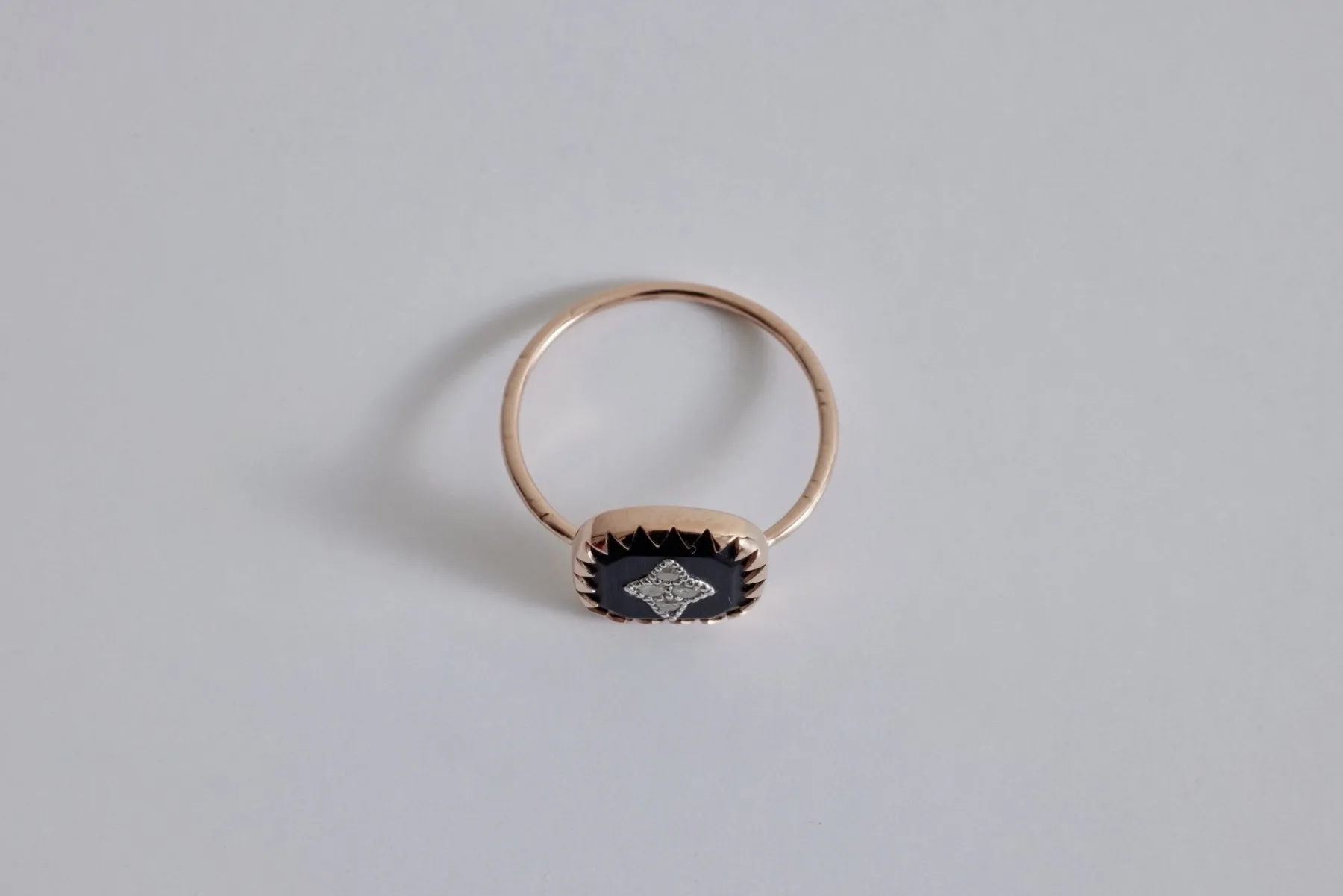 Pierrot Ring, Noir (Size 52)*PASCALE MONVOISIN New