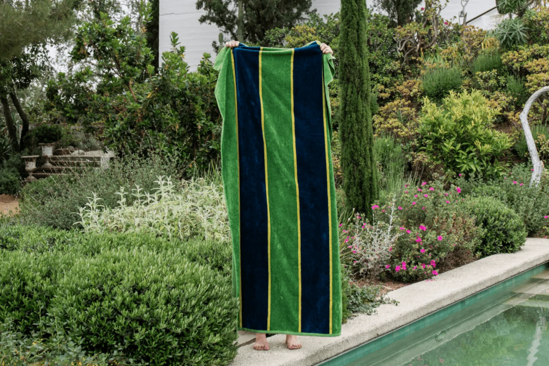 Pool Towel in Kiwi Stripe*NICKEY KEHOE New