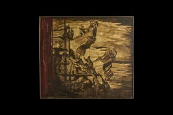 Ship Scene Painting No.2*VINTAGE Hot