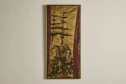 Ship Scene Painting. No.1*VINTAGE Fashion
