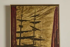 Ship Scene Painting. No.1*VINTAGE Fashion
