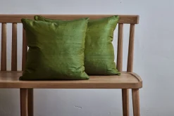 Silk Pillow in Dark Green*NICKEY KEHOE Fashion