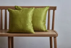Silk Pillow in Spring Green*NICKEY KEHOE Sale