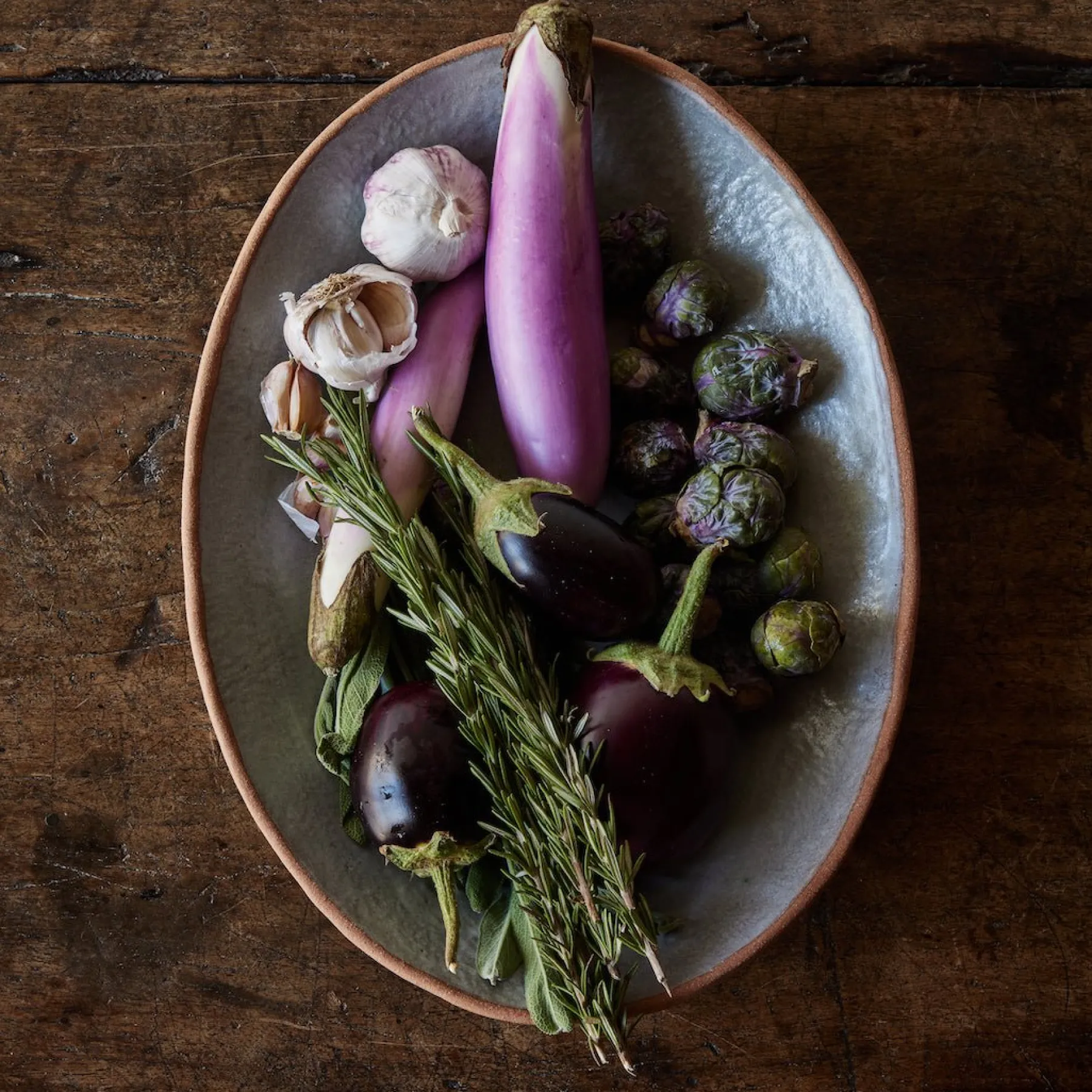 Small Serving Platter in Oat*NICKEY KEHOE Fashion