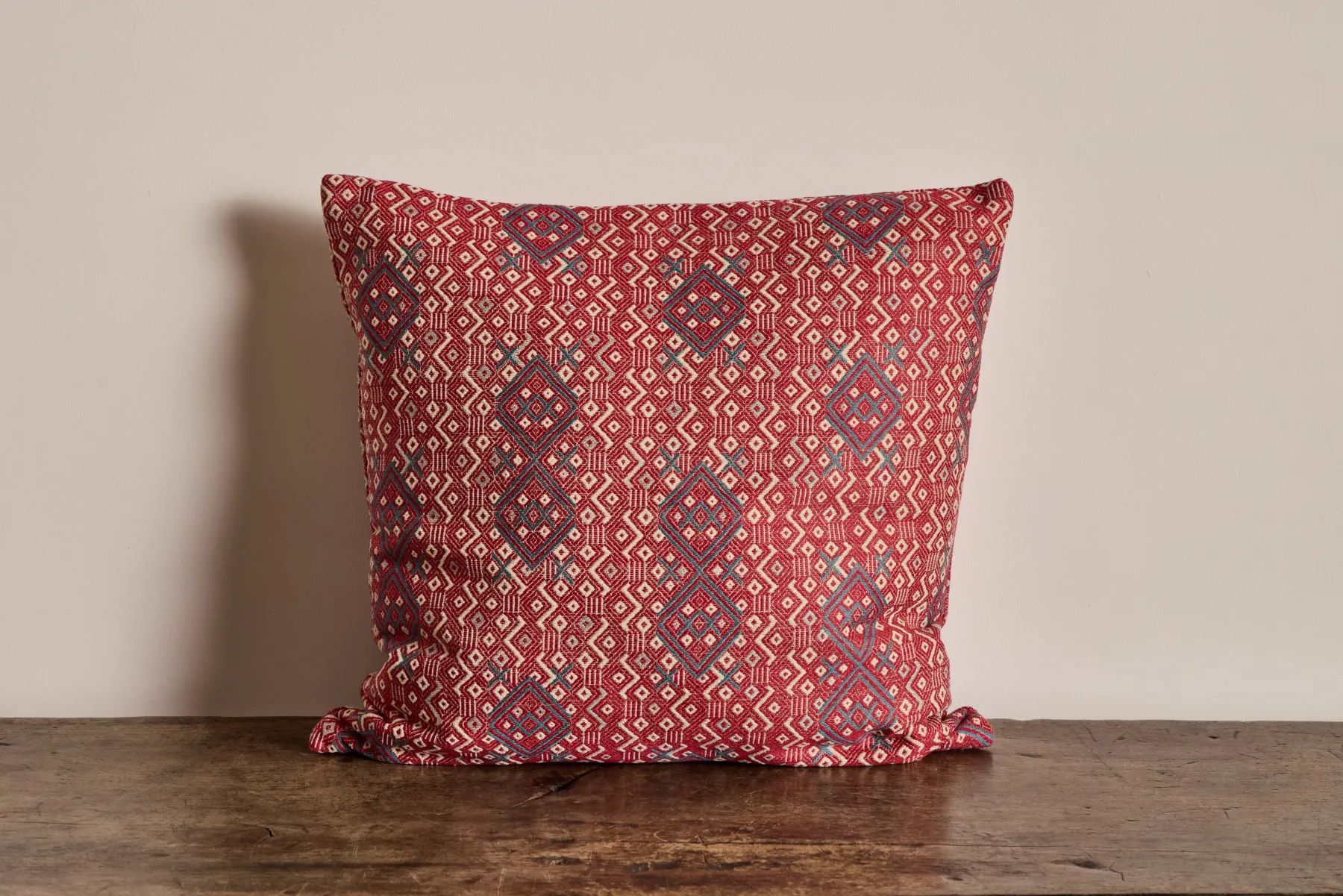 Susan Deliss Pillow in Criss Cross Red*NICKEY KEHOE Hot