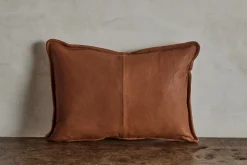 Tan Leather Pillow*NICKEY KEHOE Discount
