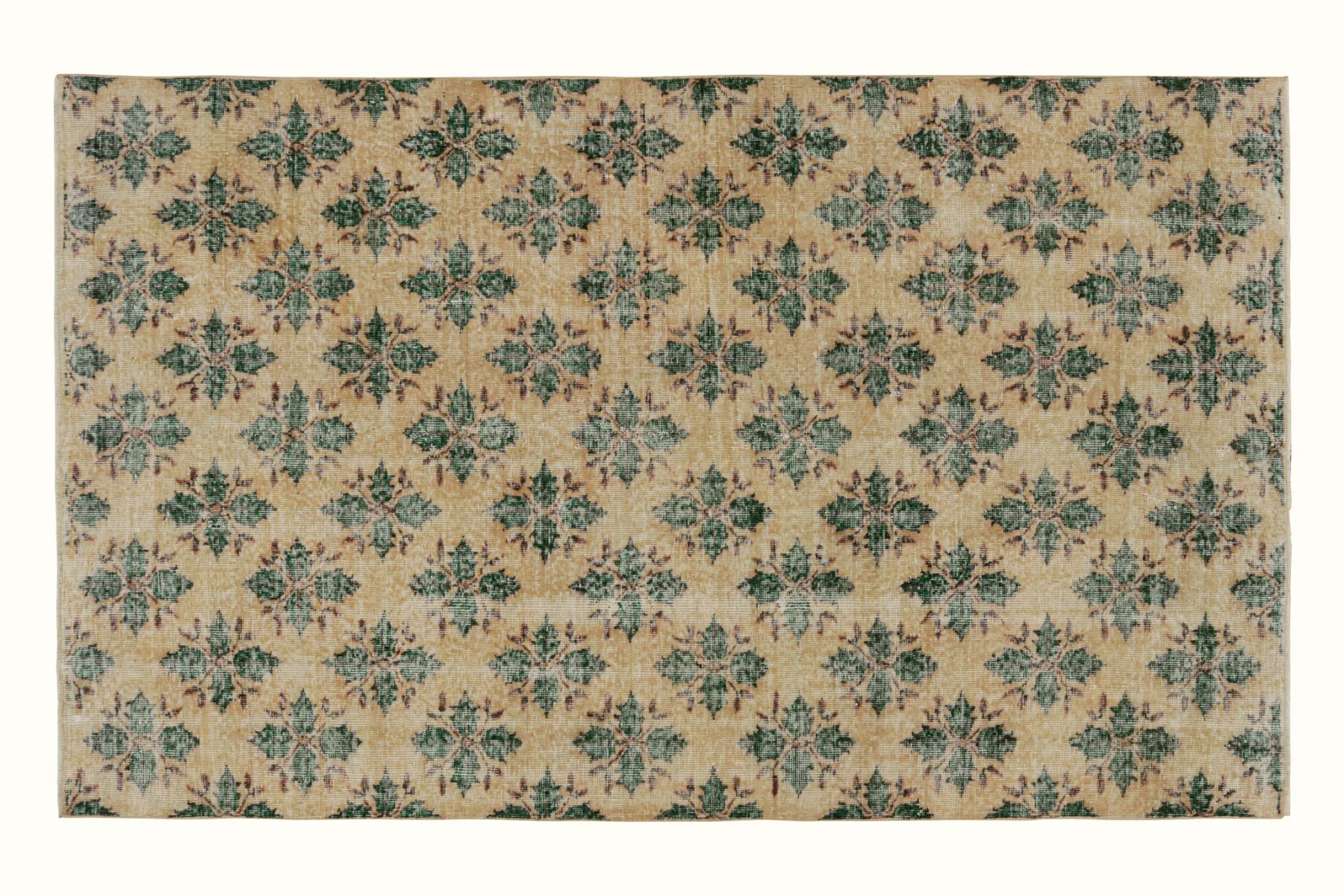 Turkish Geometric Floral Rug 5’3 x 8’9*VINTAGE Discount