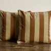 Velvet Pillow in Camelot Stripe, Ginger*HIDDEN Hot