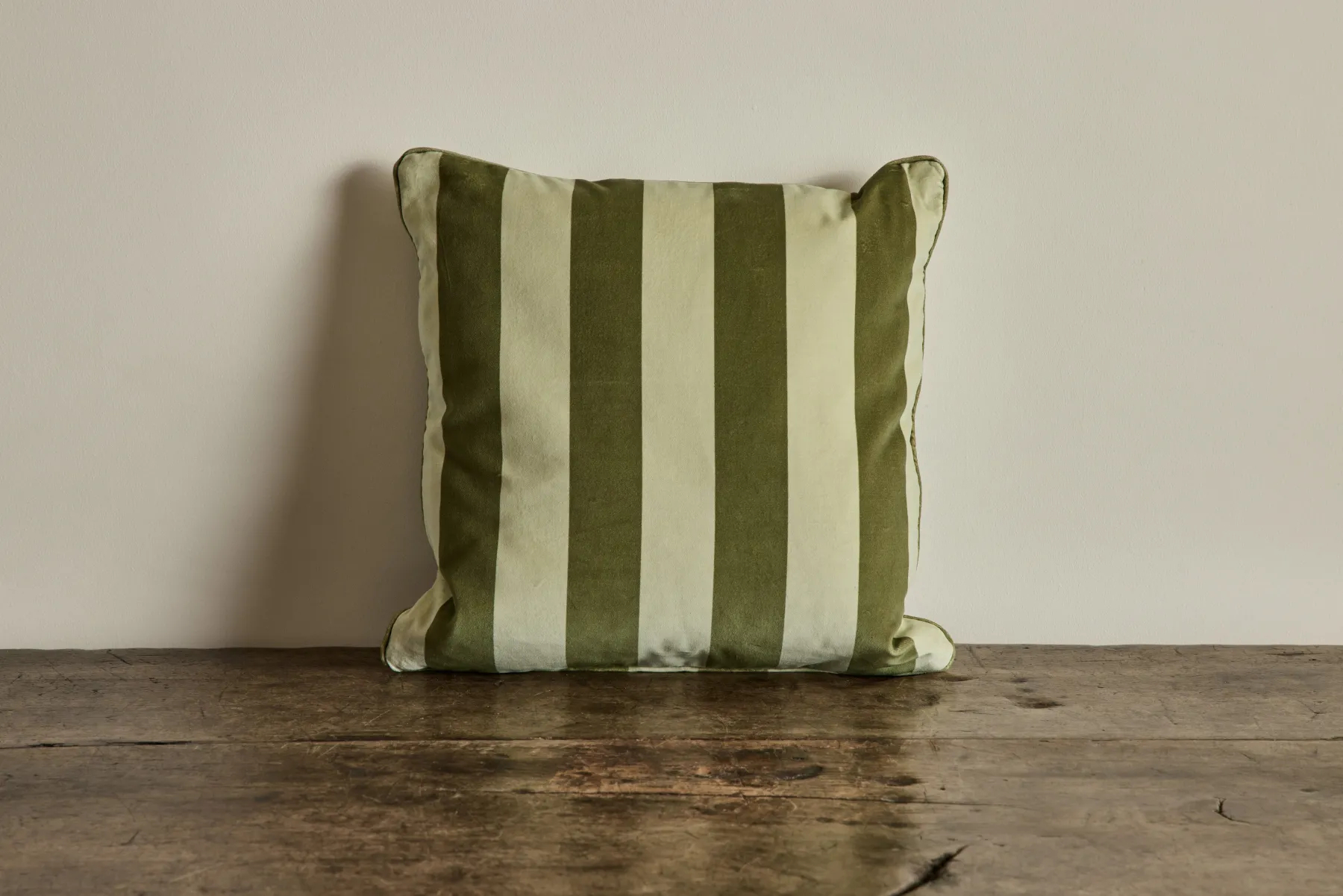 Velvet Pillow in Camelot Stripe, Juniper*HIDDEN Hot