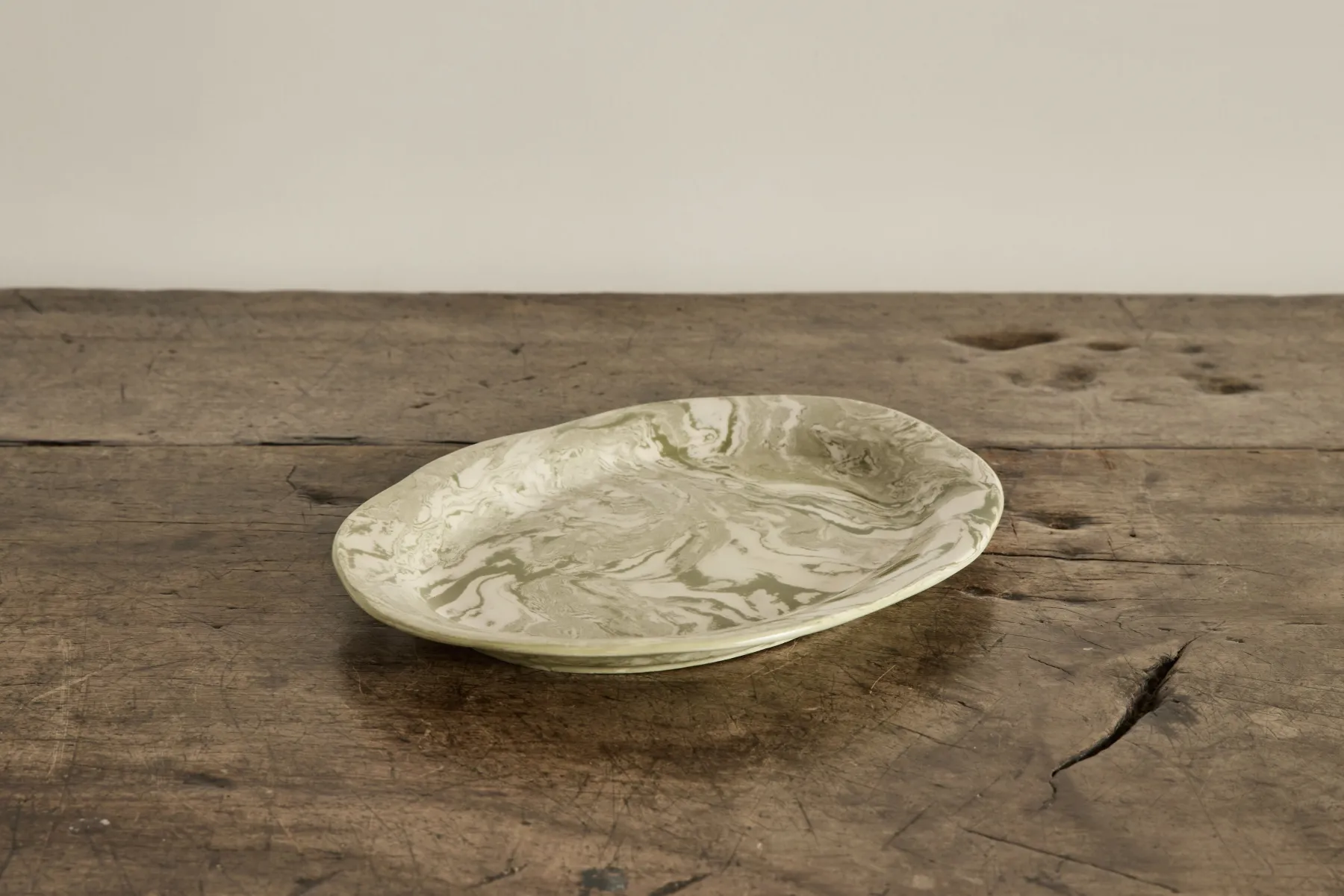 Vert Marbleized Oval Platter*TOTEM HOME Discount